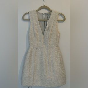 Alice + Olivia white Shimmery Mini Dress